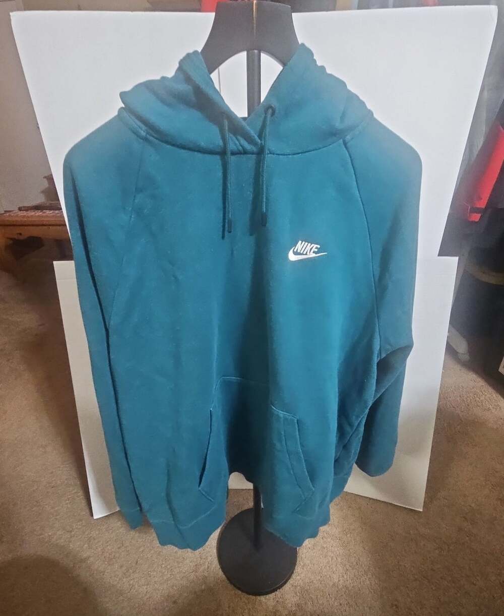 Nike Club Fleece Hoodie Size 2X Teal Green Pullover